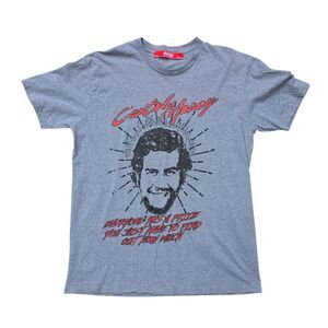 Cartel Money Pablo Escobar Graphic T-Shirt Mens XL Heather Grey Tee